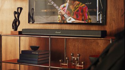 11基のサウンドユニット搭載!Marshall初のサウンドバー「HESTON 120」が初公開!