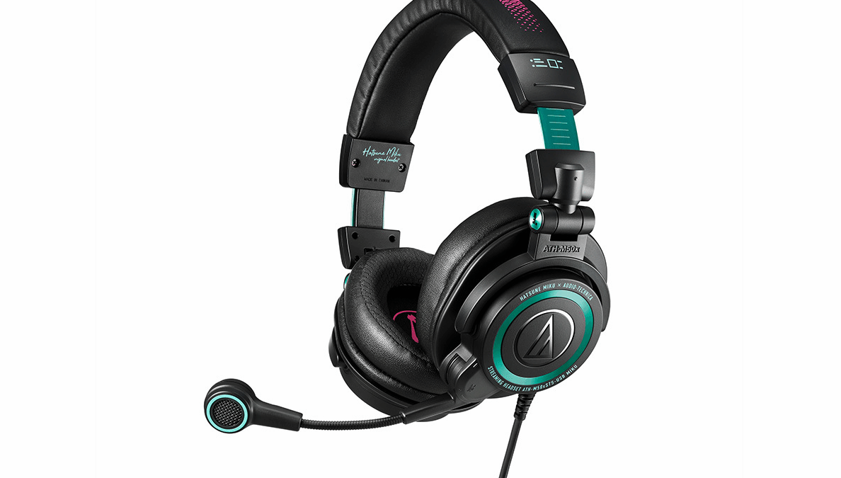 オーディオテクニカ、初音ミクとコラボした限定ヘッドセット「ATH-M50xSTS-USB MIKU」を発売