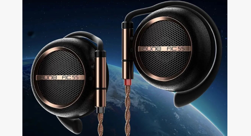 aune、リファレンス級大口径ダイナミックドライバー搭載開放型イヤーフックイヤホン「AC55」を発売