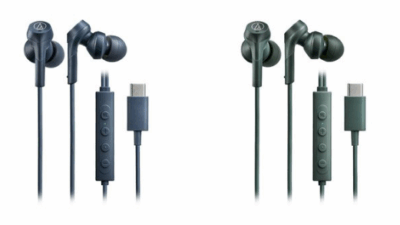 オーディオテクニカ、USB Type-Cイヤホン「ATH-CKS330NC」に新色ブルー／グリーンを追加　11月21日発売
