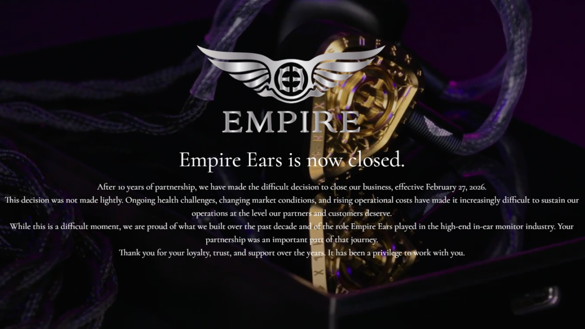 Empire Ears、事業終了を正式発表　公式サイトで告知