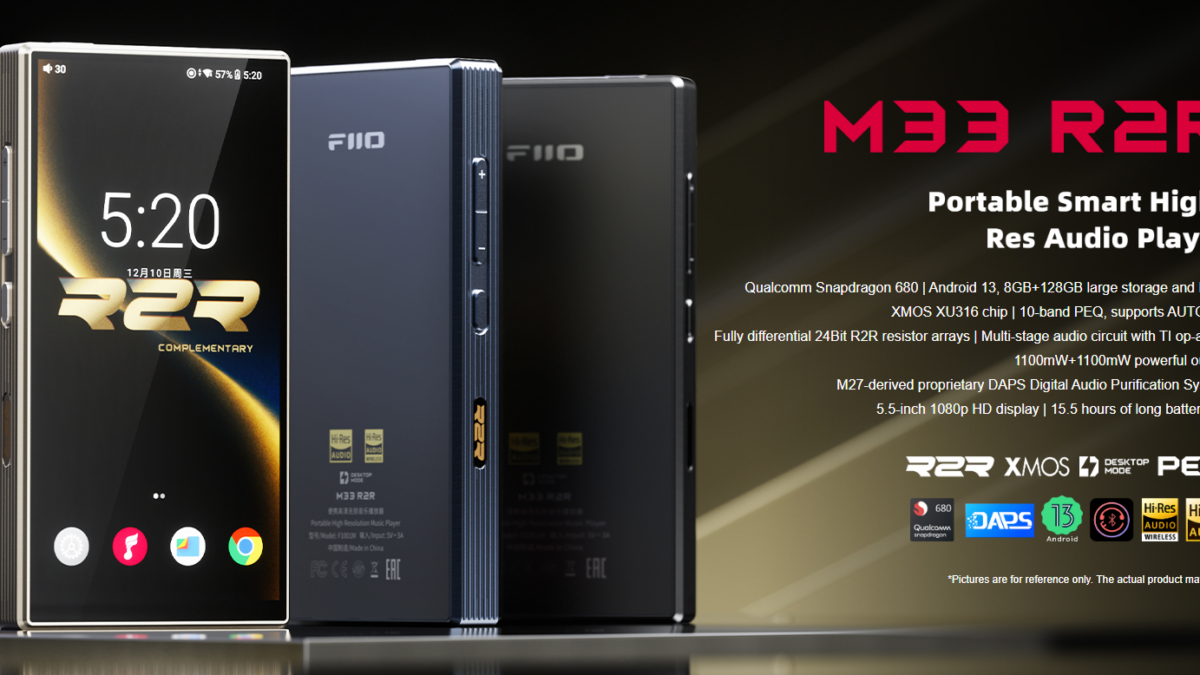 FIIO、R2RラダーDAC搭載のポータブルプレーヤー「M33 R2R」を4月10日に発売