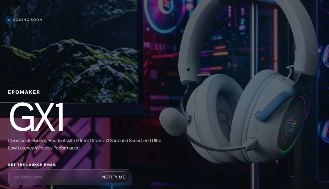 EPOMAKER、初のゲーミングヘッドセット「GX1」を発表。キーボードブランドが音響分野へ展開